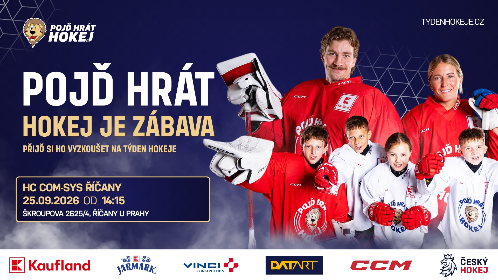 Pozvánka HC Com-Sys Říčany na akci Pojď hrát hokej 25. září 2026